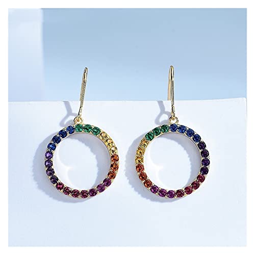 Boucles d'oreilles argent 925 véritable serties de pierres colorées éclatantes