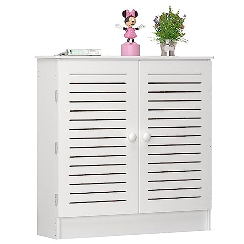Cache-radiateur double porte blanc pour créer une console décorative dans le salon - 2