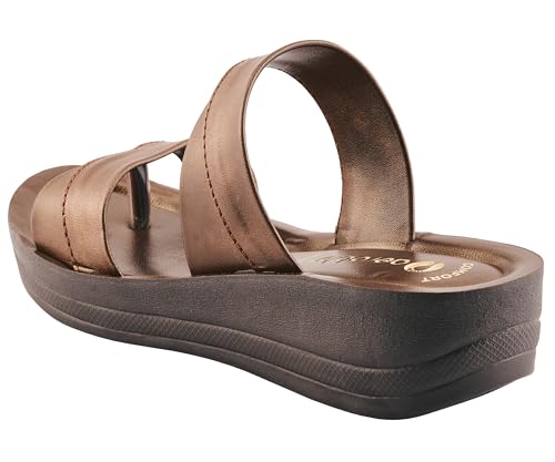 Image of AEROBLU Comfortable Mid Heel Slippers for Women | Flexible & Durable | Anti-Skid & Lightweight Slippers for Girls | Ideal for Party, Ethnic & Daily wear