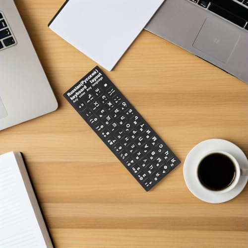 Pegatinas de teclado ruso mate evitan reflejos y facilitan escritura cirílica 6