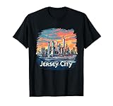 Vintage City Skyline design. Enjoy the allure of a breathtaking skyline view featuring the Statue of Liberty, skyscrapers, and a picturesque sunset. An ideal way to stay connected to the city’s vibrant ambiance. Stand out in any crowd with this creat...