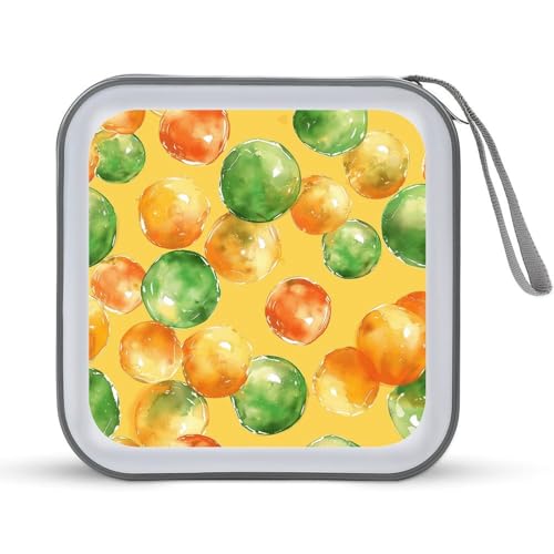 Sacoche CD rigide orange contre la poussière avec motif lapin mignon