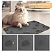 KPeng Silicone Cat Dog Food Mat,Easy Clean Rapid Water Absorption Pet Feeding Mat,Non-Slip Rubber Backing for Messy Drinkers to Protect Floors,Bohemia