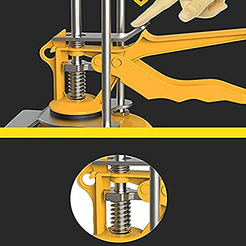 Tile Height Adjust Locator Sets，Three Arms Wall Brick Height Adjuster,Reusable Tile Installation Tool Kit,Door Plate Lifter Cabinet Jack(Yellow, Three Arm) #TOP3