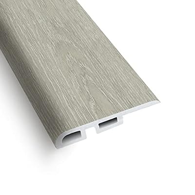 Flush Reducer - 0.27" Thick x 1.69" Wide x 92" Long Waterproof Molding - for Flooring Color Reflection