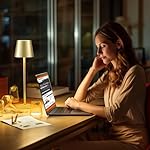 BGFHome Cordless Table Lamp LED Desk lamp,5000mAh Rechargeable Touch Night Light Wireless Minimalist Design for/Restaurant/Bedroom/Bars/Outdoor Party/Camping/Coffee Shop(2 Pack Gold)… - Image 4