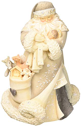 Enesco Foundations 6001153 Santa With Baby Jesus Figurine, 7.68