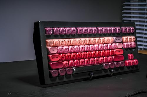 Image of ZORNHER CG870 Lipstick Mechanical Keyboard,TKL Pink Gaming Keyboard,Foundation Creamy Thocky Keyboard,Creamy Sounding Switches,Cute Kawaii Girly Jelly Keycaps