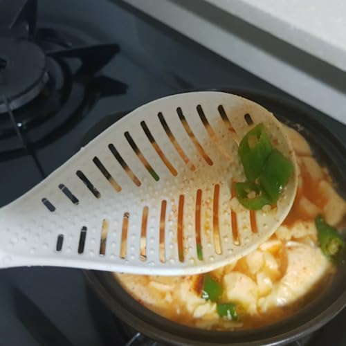 Miniatura 2 de Cuchara de arroz multifunción antiadherente, espátula profesional para servidor de patata de arroz (2 unidades, blanco)