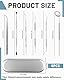 MOPZIJA 6PCS Zahnreinigungsset, Zahnarzt Instrumente, Zahnsteinentferner, Zahnpflege Set, Edelstahl Zahnarztbesteck, Zahnarztspiegel Mundspiegel Zahnpinzette Zahnsonde, Zahnstein Selbst Entfernen