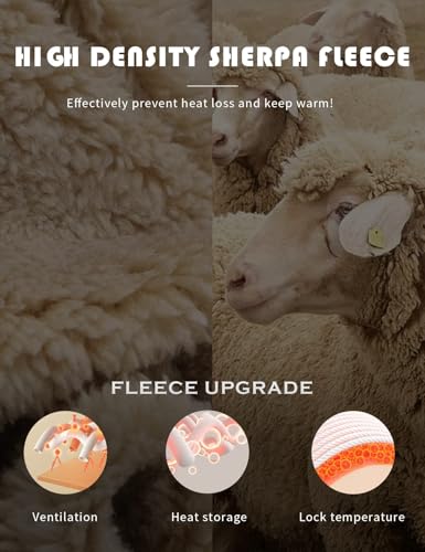 Gihuo Men's Sherpa Lined Fleece Vest Winter Fishing Travel Utility Vest Gilet3