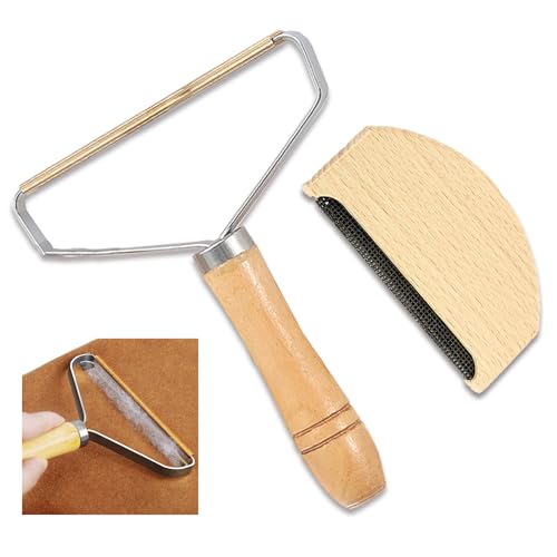 2PCS Rasoir Anti Bouloche, Brosses à Rouleaux Manuelles, éPilateur Portable Double Face, épilateur Double Face Portable pour Manteaux tissés, Tapis, Poils d'animaux