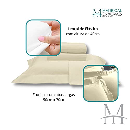 Jogo de Cama Percal 1000 Fios - 100% Algodão - Bouton