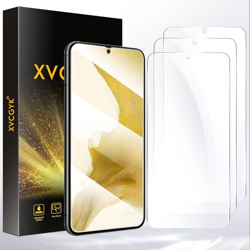 XVCGYK 3 Stück für Samsung Galaxy S22 5G für Panzerglas, Frei von Kratzern, 0.25mm Ultra-klar, Fingerabdruck ID Kompatibel, 9H Härte, Ultrabeständig, HD Displayschutzfolie