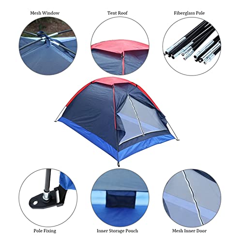 Tente de camping 2 personnes compacte contre la pluie - 2