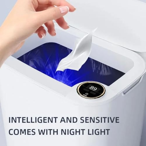 Papelera con sensor inteligente automática y recargable para baño e inodoro 4