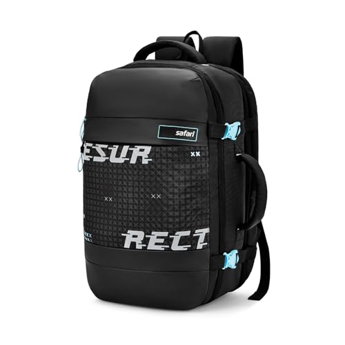 Safari Weekender 45L Large size Travel Laptop Backpack Bag for Man and Women with suitcase compartment, Ideal for Office Use/Work Trips, Large School/College Bags for boys & girls, Color-Black