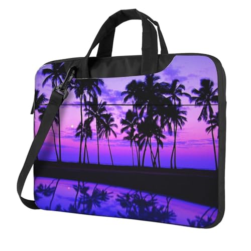 Sac ordinateur portable imprimé palmier sacoche antichoc avec bandoulière