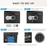 Bonsaii Safe Box with Electronic Keypad for Home Office, 0.6 Cu.Ft - Image 5
