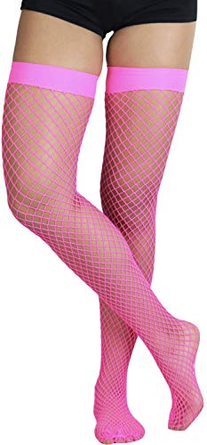 Image of ToBeInStyle Womens Versitile and Stylish Every-day Fishnet Thigh Highs