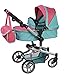 Produktbild Me & My Doll Collection Deluxe 2 in 1 Doll Kinderwagen Extra Tall 82cm Hogh