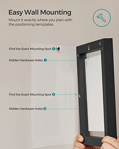 Songmics, 5 X 7, Set Of 3 Floating Photo Frames For 4 X 6, 6 X 8 Inch Pictures, Double Glass, For Tabletop Display Or Wall Hanging, Black #TOP4