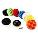Produktbild Qiilu 10Pcs Schwamm Polieren Buffing Waxing Pad Kit für Auto Polierer Puffer mit Bohrer Adapter(4 Zoll)
