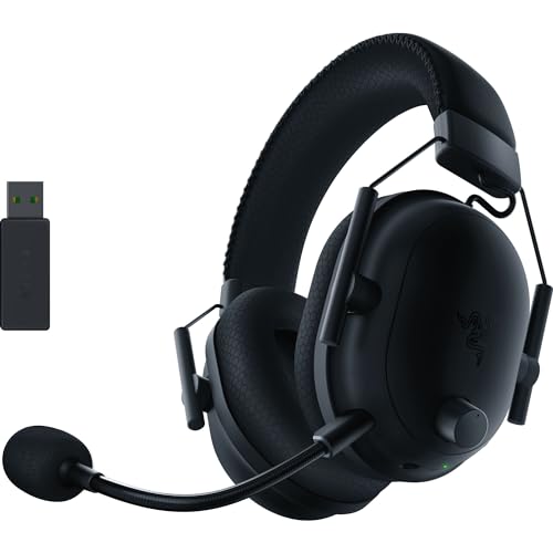 Razer BlackShark V2 Pro Wireless Gaming Headset: THX 7.1 Spatial Surround Sound – 50mm Drivers – Detachable Mic – for PC, PS5, PS4, Switch, Black