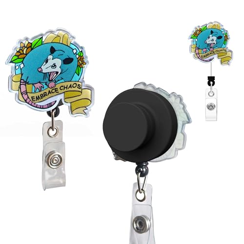 Enrouleur de badge rétractable avec aimant puissant pour blouse et vêtements de bureau