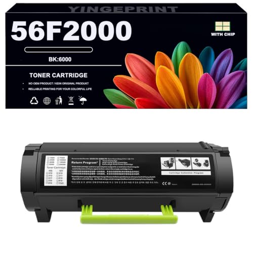 Toner compatible Lexmark MS421dn MS321 MX421ade 56F2000 cartouche imprimante laser noir