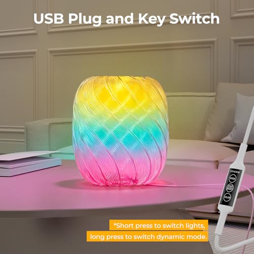 Image of Puck Lights 5V Single USB Powered,RGB Color Temperature Adjustable & Dimmable Under Cabinet Light,3D Printer LED Lamp Kit for Cabinet,Wardrobe,Showcase 2 Pack