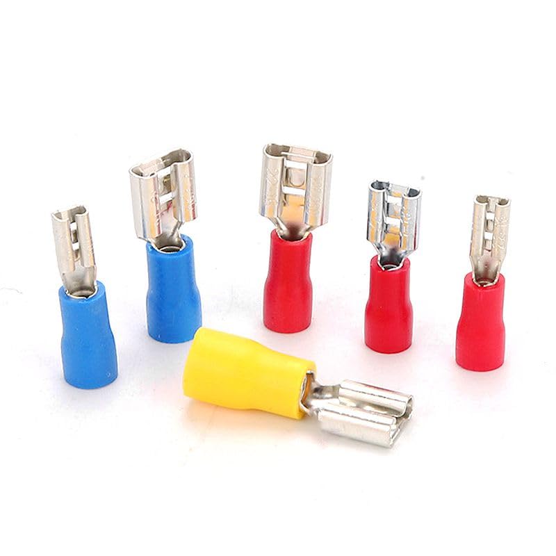 280pcs Assorted Spade Terminals Insulated Cable Connector Electrical Wire Crimp Butt Ring Fork Set Ring Lugs Rolled Kit VUQLDHAYZ
