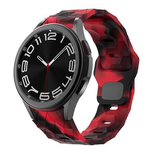 Image of WRIGSS Silicone Strap Compatible with Samsung Galaxy Watch 7 6 5 4 FE - No Gap Football Texture Band, Soft & Durable Replacement Wristband for 40mm 44mm Standard & Classic Models - Men & Women