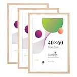 Scholar Tree 3 Pack 40x60 Frame, Oak 40x60cm Picture Frames, Wall Hanging Photo Frame