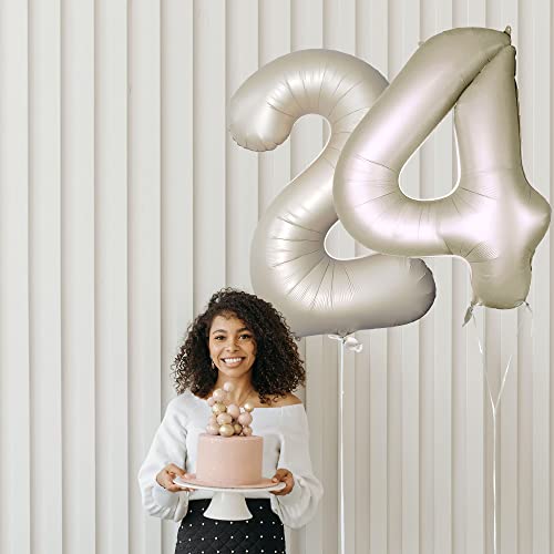 Number 2 Balloons White Sand Two Balloon For 2 Year Old Birthday Decorations 40 Inches Cream White Large Numbers 2Nd Birthday Party Nude Ballons Beige 1 Digital Neutral Balloon Pearl White 2 #TOP4