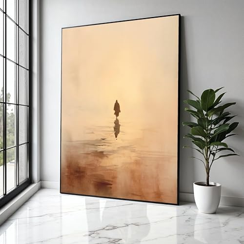 Toile Jésus marchant sur l'eau, tableau mural religieux de 70x100 cm pour décoration