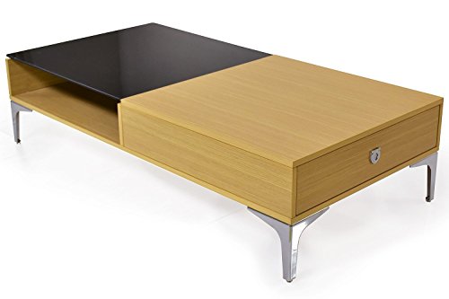 DORIS ドリス ローテーブル 木製 ガラス 120×60cm 収納 組立式 オーク ミュンヘン【12888】