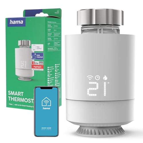 Hama Thermostat de radiateur Intelligent, Extension pour Commande de Chauffage par WiFi