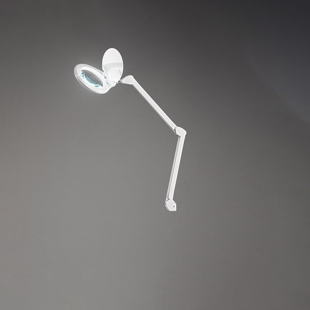PERENZ Lampada da scrivania orientabile modello architetto Led 12W dimmerabile Lente di ingrandimento 3 Diottrie e Morsetto