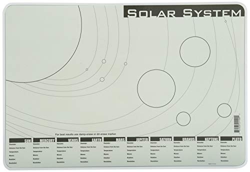 Painless Learning Educational Placemats for Kids Laminated Solar System Washable Reversible Activities 2 Pack