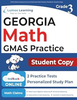 Paperback GMAS Online Assessments and 3rd Grade Math Practice Workbook, Student Copy: GMAS Study Guide Book