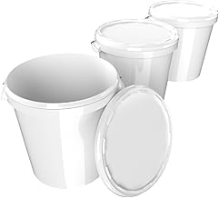 FixedByU 30 Litre Bucket with Lid Food Grade Stable Airtight White