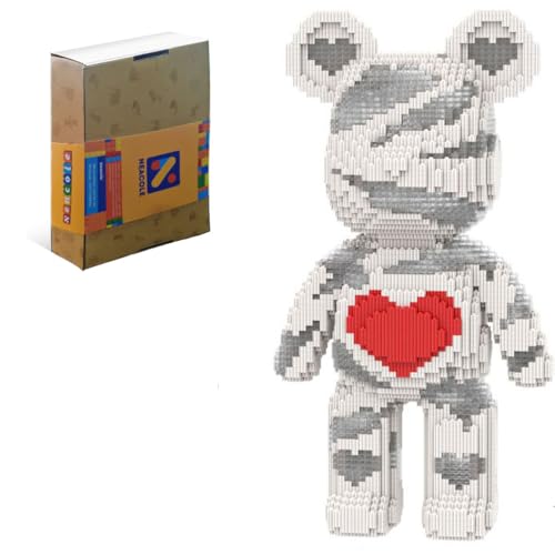 Neacole Blocs de construction d'ours (7220 pièces) de briques de construction d'ours 43/46 cm, micro blocs de construction en forme d'animal 3D pour adultes...