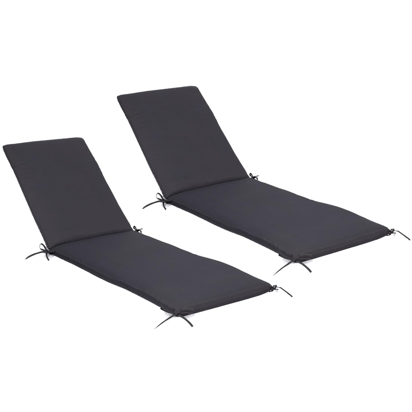IDMarket - Lot de 2 Coussins transat 190 cm Gris Anthracite