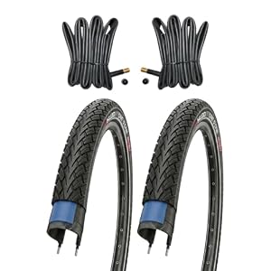 Kujo 20 Zoll Reifen Set 20x1.75 mit Pannenschutz und Reflexstreifen inkl. Schläuche AV