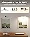 EZVALO Picture Light for Wall, Rechargeable 2400mAh Battery Lights Wireless Remote, 3 Color & Dimmable Magnetic 7.8'' LED Lights Display for Painting, Living Room, Gallery, Bedroom(Black-3P)