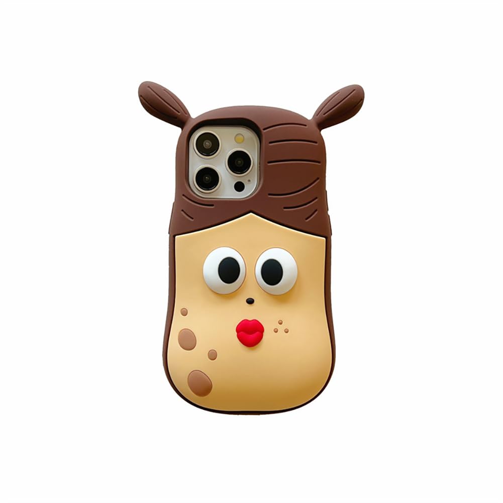 Amazon.co.jp: UnnFiko For iPhone 15 ケース おもしろ 押すと動く 3D