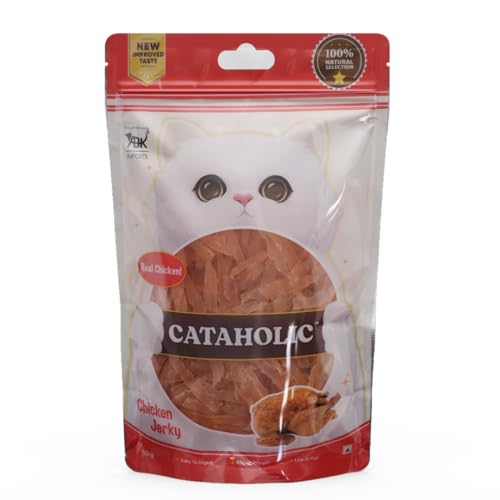 Image of Cataholic Chicken & Fish Treats for Cats and Kittens | Soft Chicken Jerky Sliced | High Protein, Easily Digestible, Healthy Cat Treats for Training & Daily Rewards - 50 gm