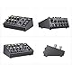 summina Audio Sound Mixer,Ultra-compact Low Noise 8 Channels Metal Mono Stereo Audiomischpult with Power Adapter Cable