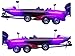 Fishing Vault High Output Ultra Violet UV Black Light LED Light Strip for Bass Boats & Night Fishing - Pack of 4